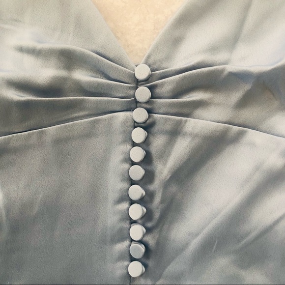 NWT Danielle Bernstein Satin Slip Dress in Baby Blue, sizes 10 & 12 - Picture 7 of 10